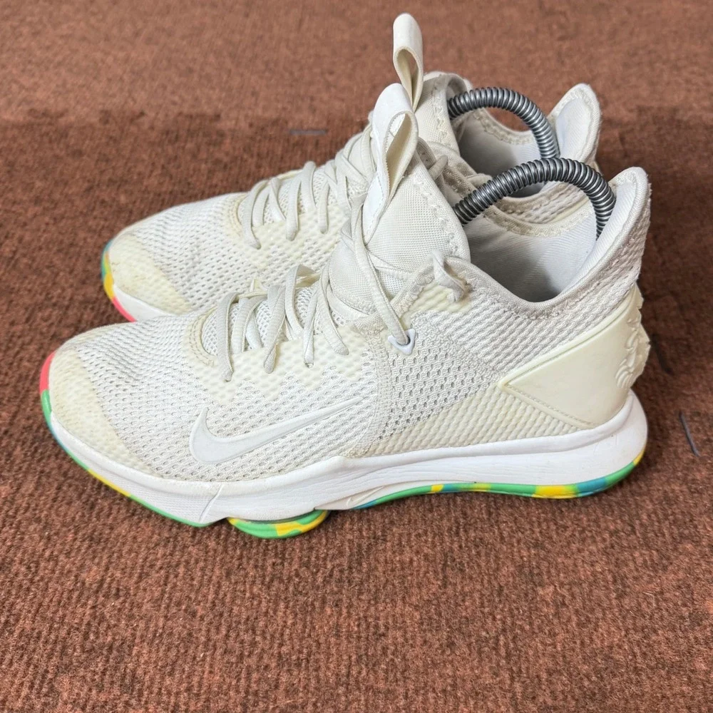 Nike LeBron Witness 4 White Multi-Color Basketball Shoes BV7427-102 Mens 7.5 B+‎